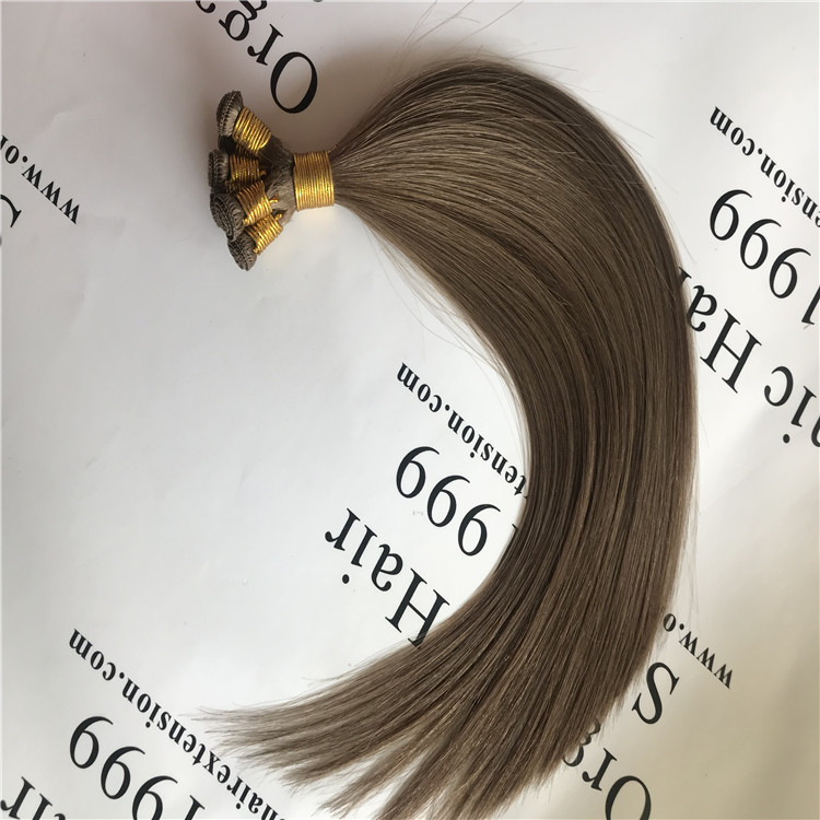 Hand tied weft  hair extension  H75
